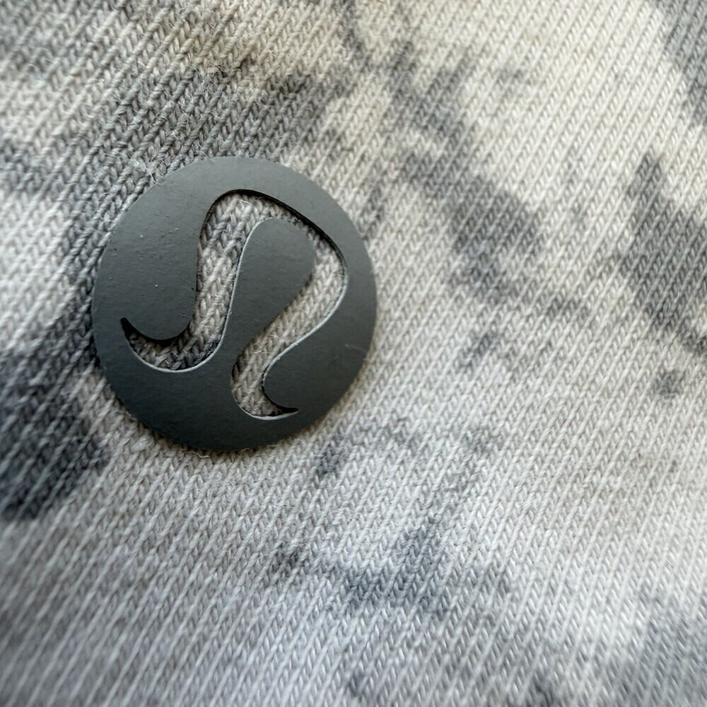Lululemon CITY SWEAT CREW Neck Marble Dye Graphite Grey Men Size M Side Zip EUC - Picture 6 of 12
